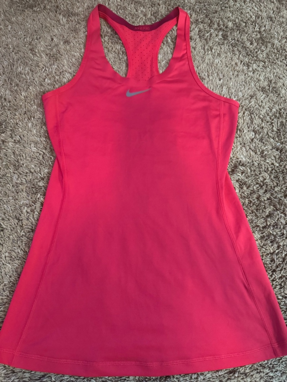 Nike Pro Dri-Fit, Fitted Women’s Pink Racerback Tank, Size Small